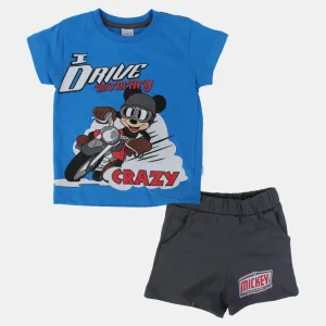 Baby Boys Baumwoll-Pyjama-Set – Reitendes Mickey Mouse Design