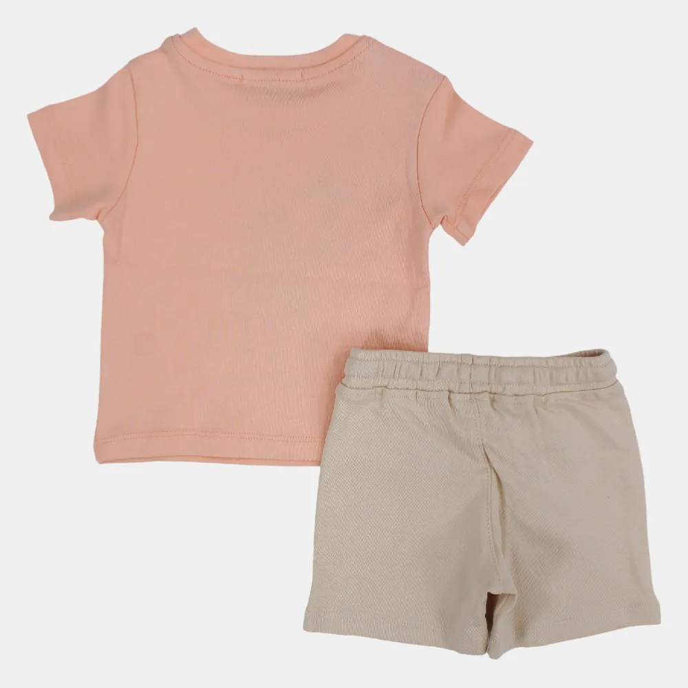 Baby Boys Baumwoll-Pyjama-Set – Lachs 