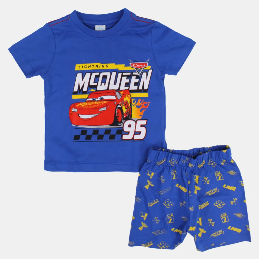 Baumwoll-Pyjama-Set für Jungen mit Auto-Print