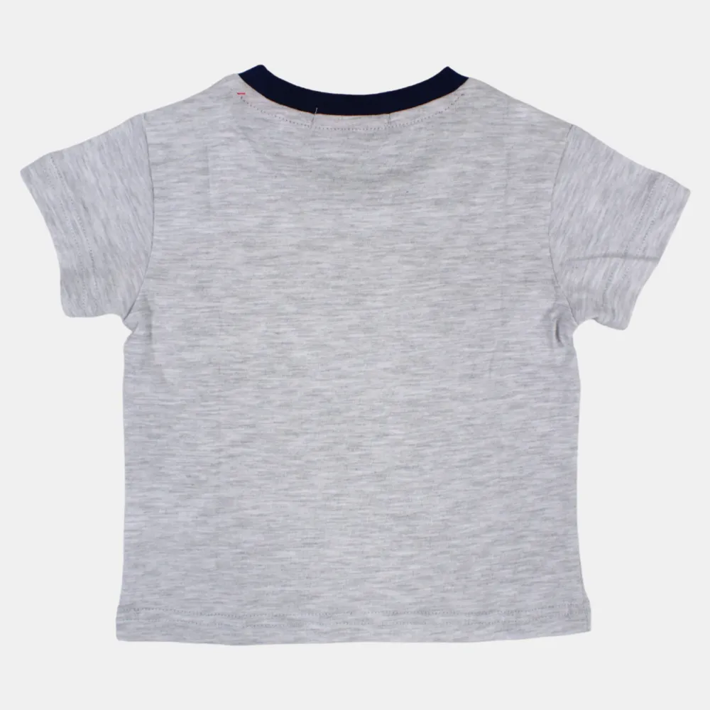 Baby Boys Baumwoll-Kurzarm-T-Shirt mit einem lustigen Design