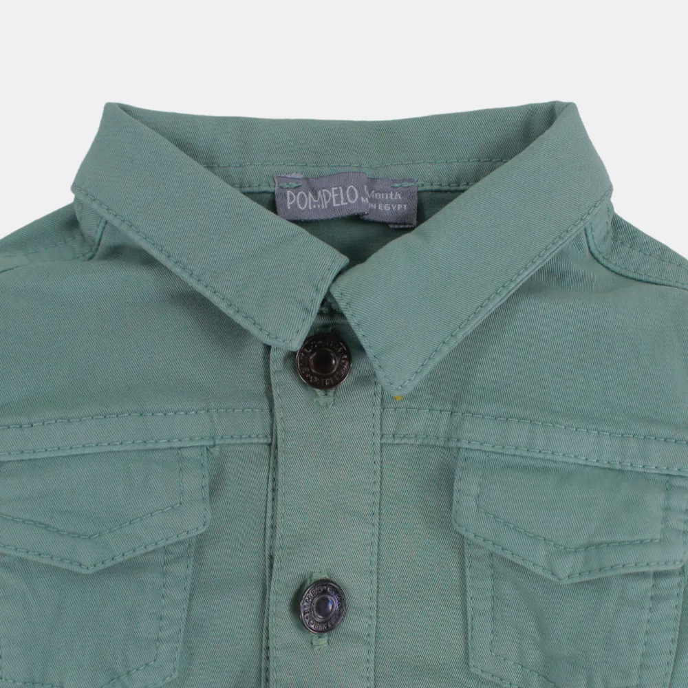 Jungen-Gabardine-Jacke mit langen Ärmeln