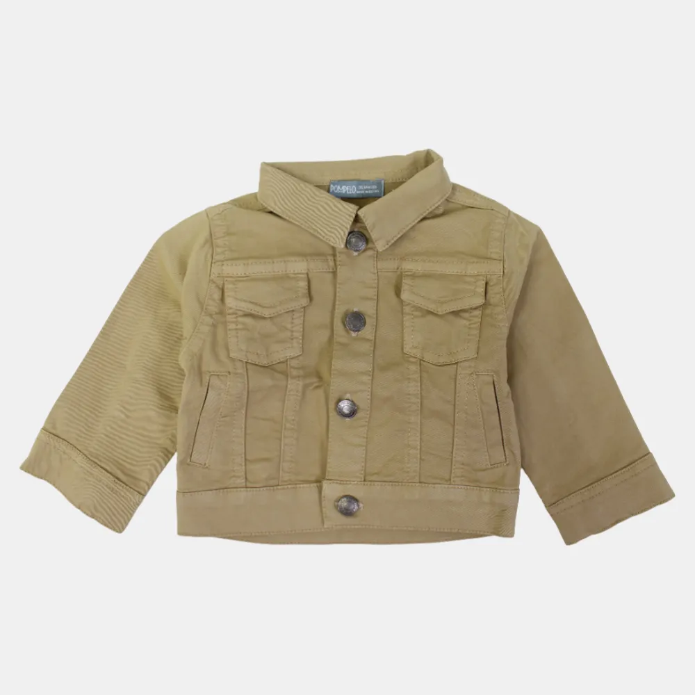 Jungen-Gabardine-Jacke mit langen Ärmeln