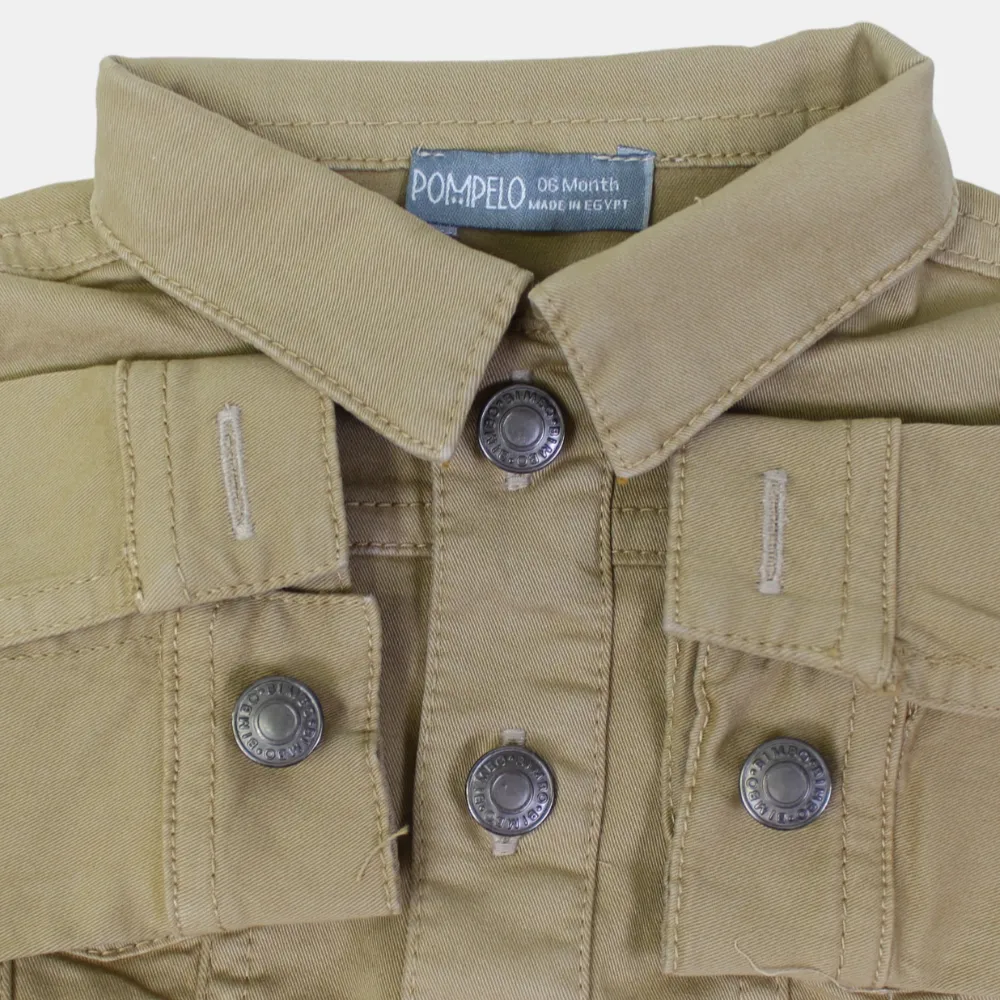 Jungen-Gabardine-Jacke mit langen Ärmeln