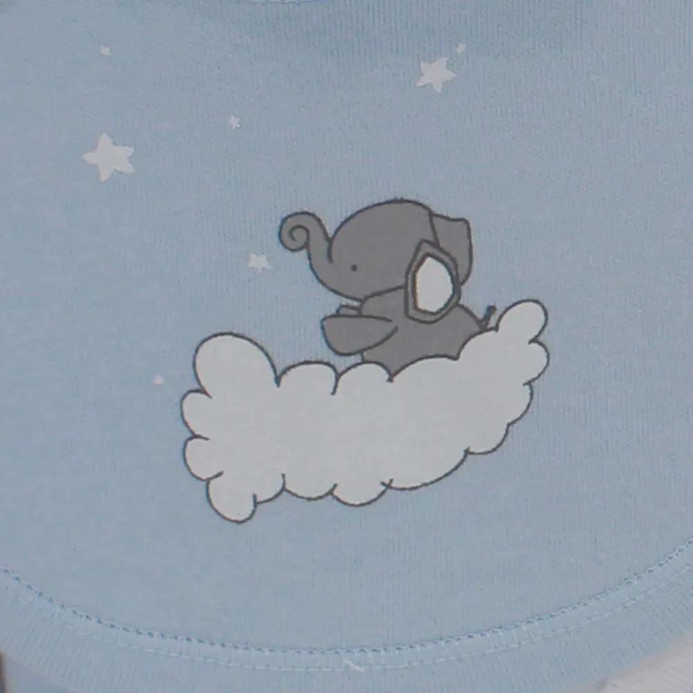Geschenkbox-Set für Babyjungen – Hellblaues Elefanten-Motiv