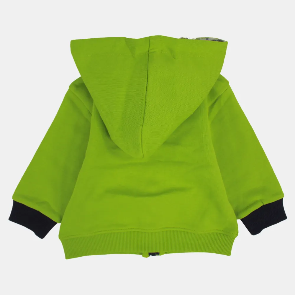 Grüne Kapuzenjacke mit Krokodilmuster für Babyjungen
