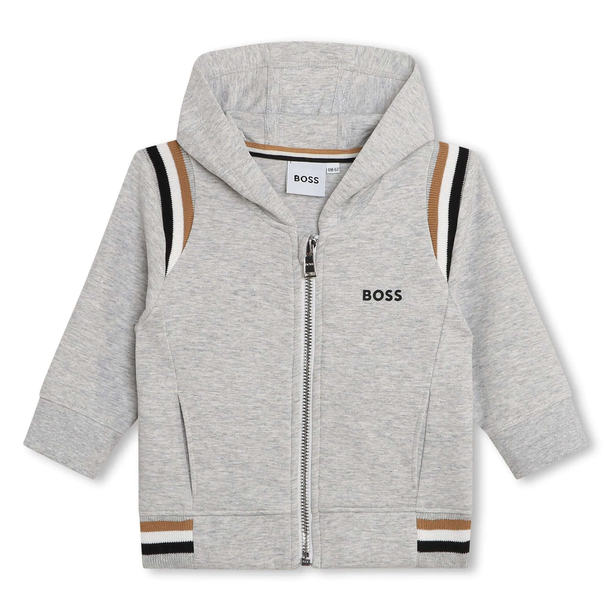 Grauer Logo-Jogginganzug für Babyjungen