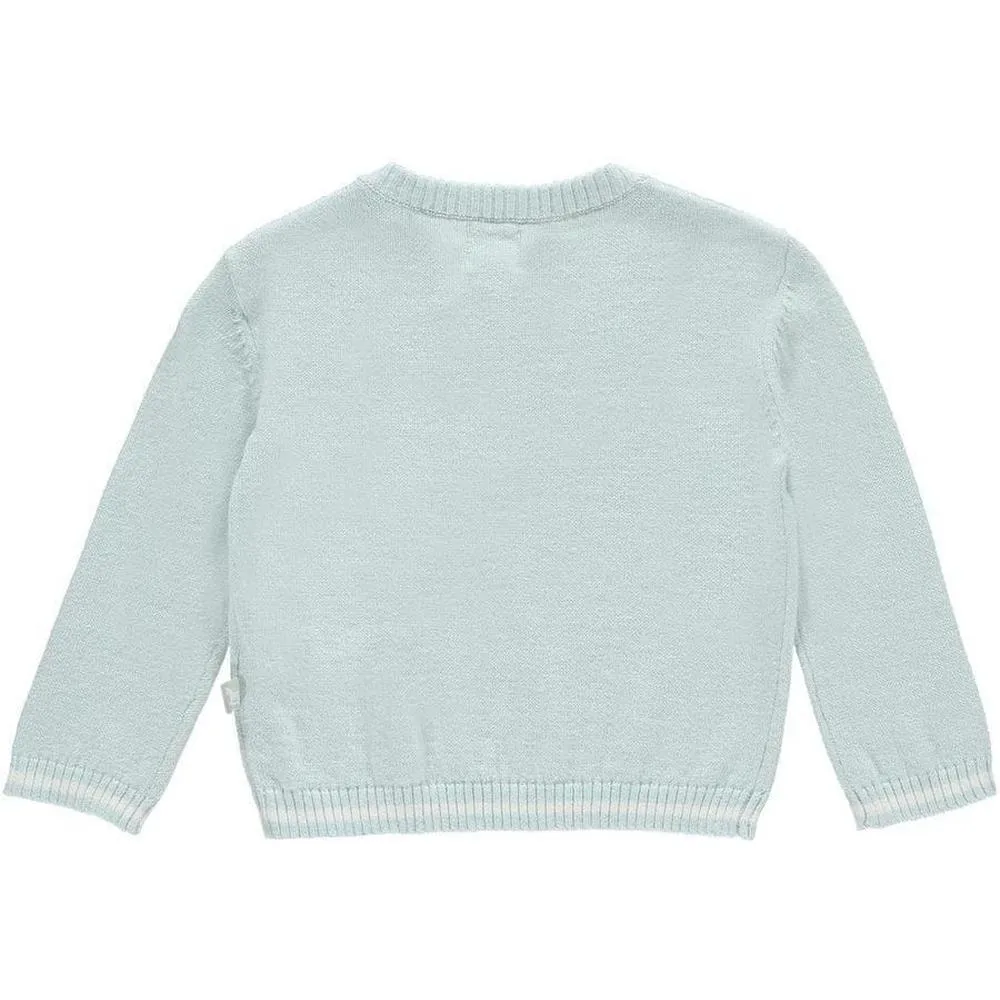 Baby Boys Gestrickter Hellblauer Pullover und Leggings