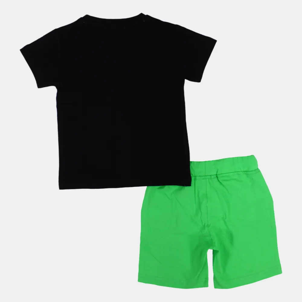 Baby Jungen Kurzarm 2-teiliges Baumwoll-Outfit Set – Lustiges Krebs-Design
