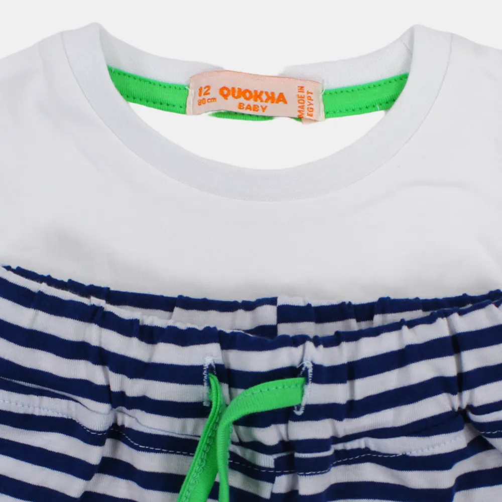 Baby Boys Kurzarm 2-teiliges Baumwoll-Outfit Set – Lustiges Design