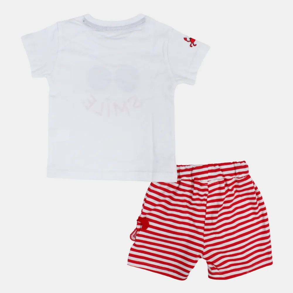 Baby Boys Kurzarm 2-teiliges Baumwoll-Outfit Set – Lustiges Design