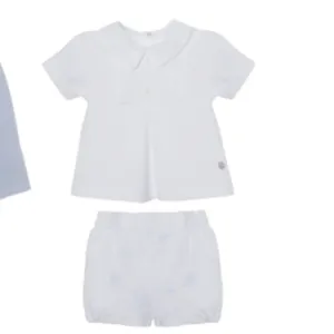 Weißes Kurzarm-Set für Babyjungen