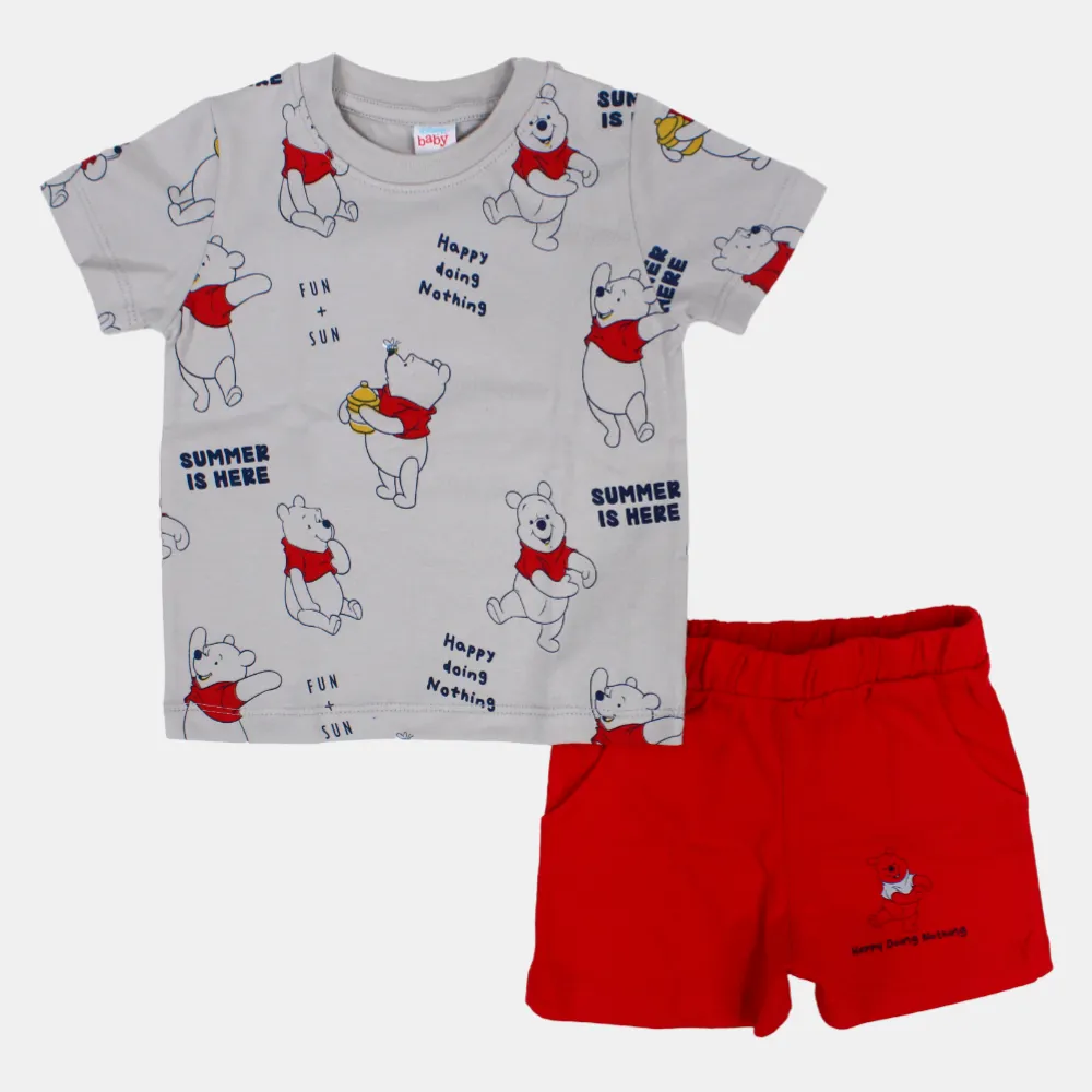 Baby Boys Winnie The Pooh Kurzarm-Baumwoll-Pyjama-Set