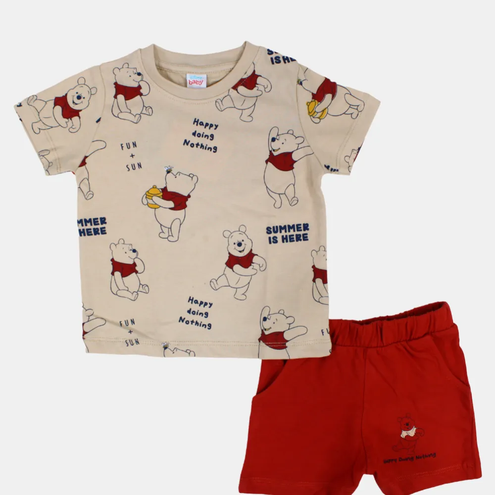 Baby Boys Winnie The Pooh Kurzarm-Baumwoll-Pyjama-Set
