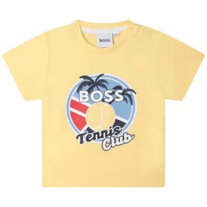 Gelbes Tennis-Kurzarm-T-Shirt für Babyjungen