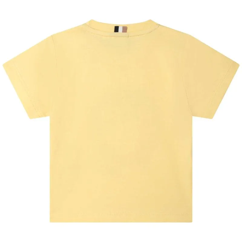 Gelbes Tennis-Kurzarm-T-Shirt für Babyjungen