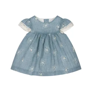 Baby Stickerei Gänseblümchen Kleid - Blaustein von Mayoral