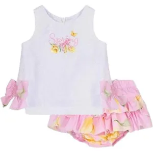 Baby Mädchen 2-teiliges Blumen Slip-Set