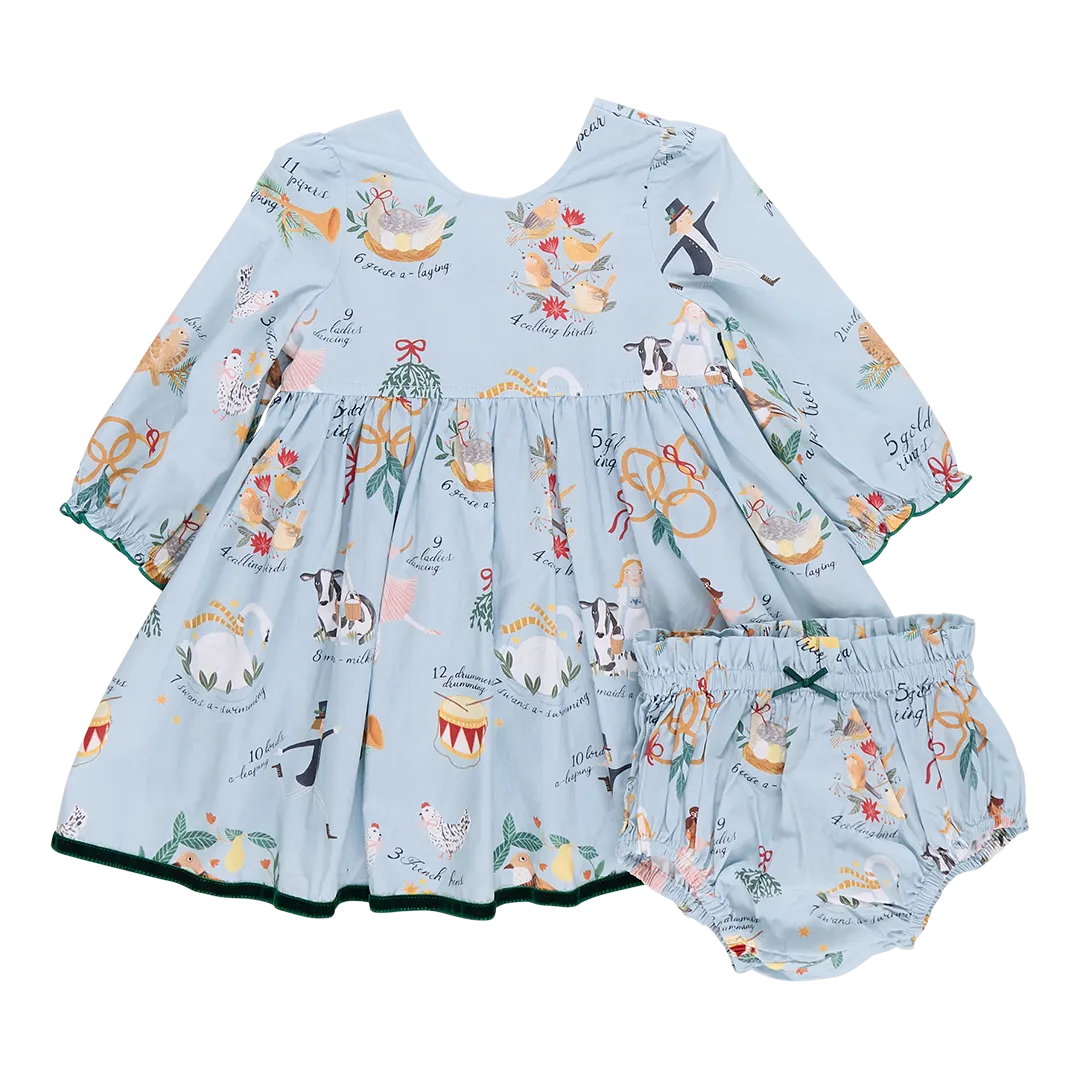 Baby Girl's Amma Kleid-Set 12 Tage Weihnachten