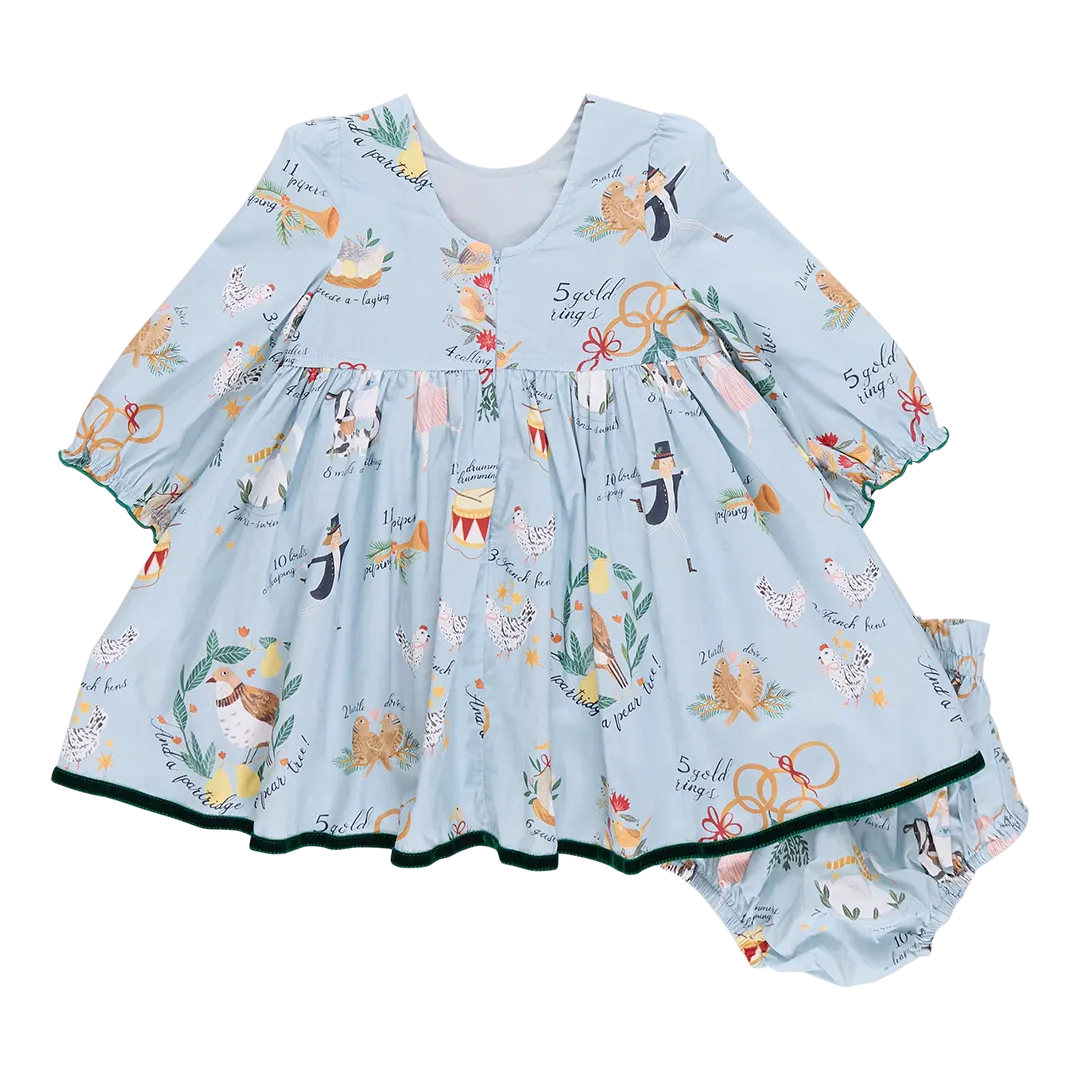 Baby Girl's Amma Kleid-Set 12 Tage Weihnachten