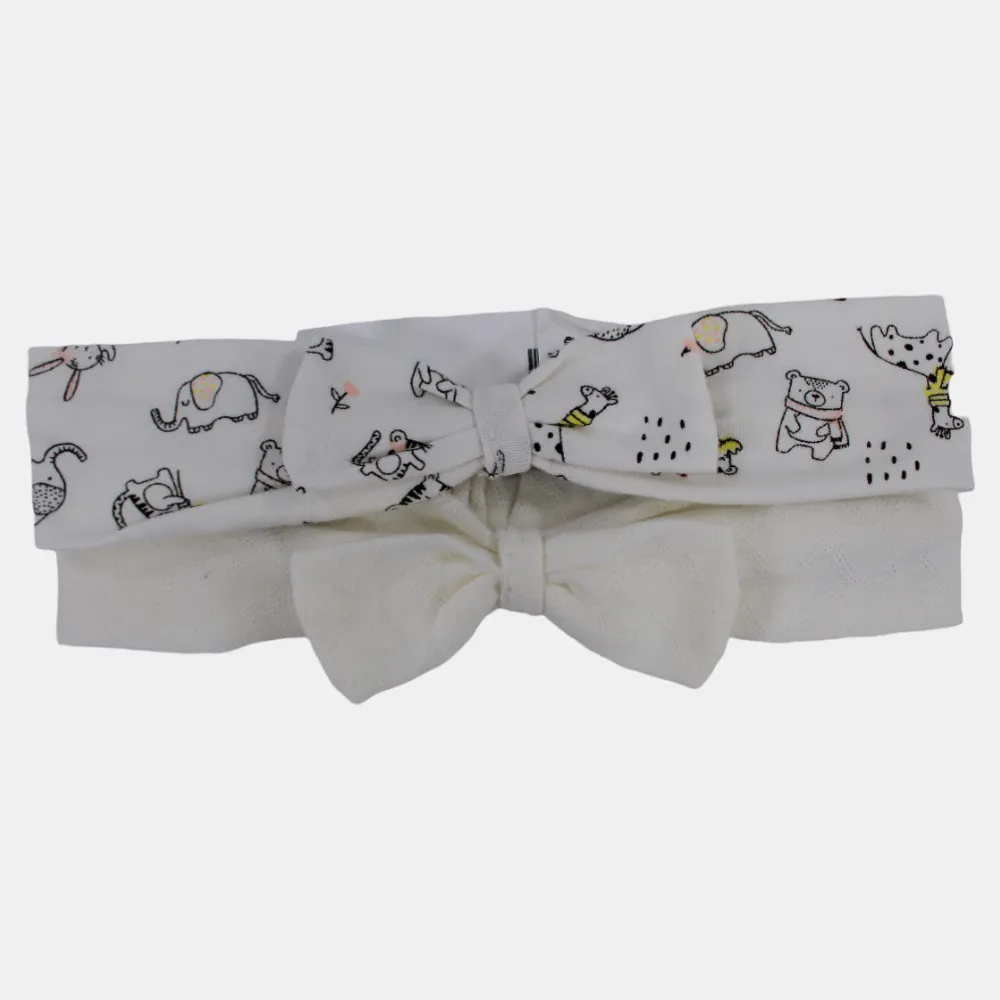 Baumwoll-Bandanas für Mädchen – Set mit 2 Stück (Tier-Motiv)