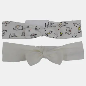 Baumwoll-Bandanas für Mädchen – Set mit 2 Stück (Tier-Motiv)