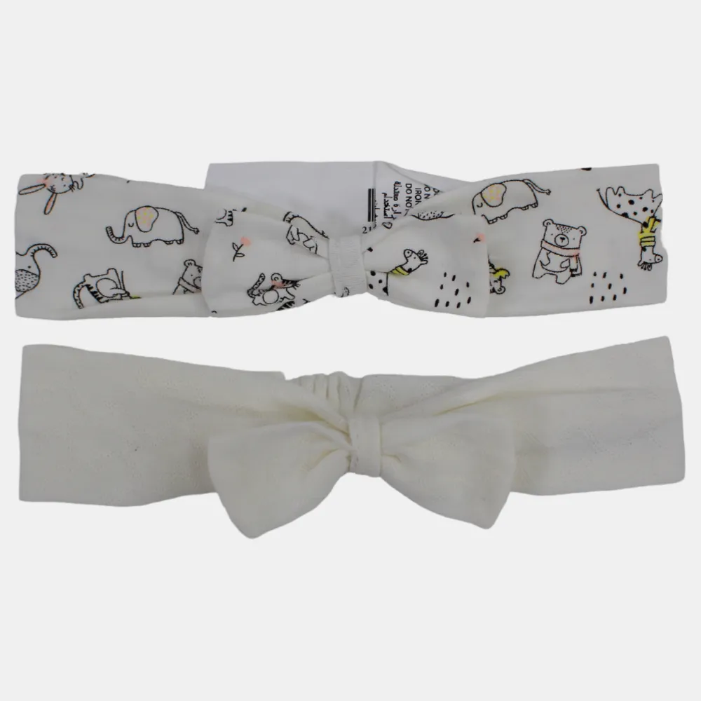 Baumwoll-Bandanas für Mädchen – Set mit 2 Stück (Tier-Motiv)