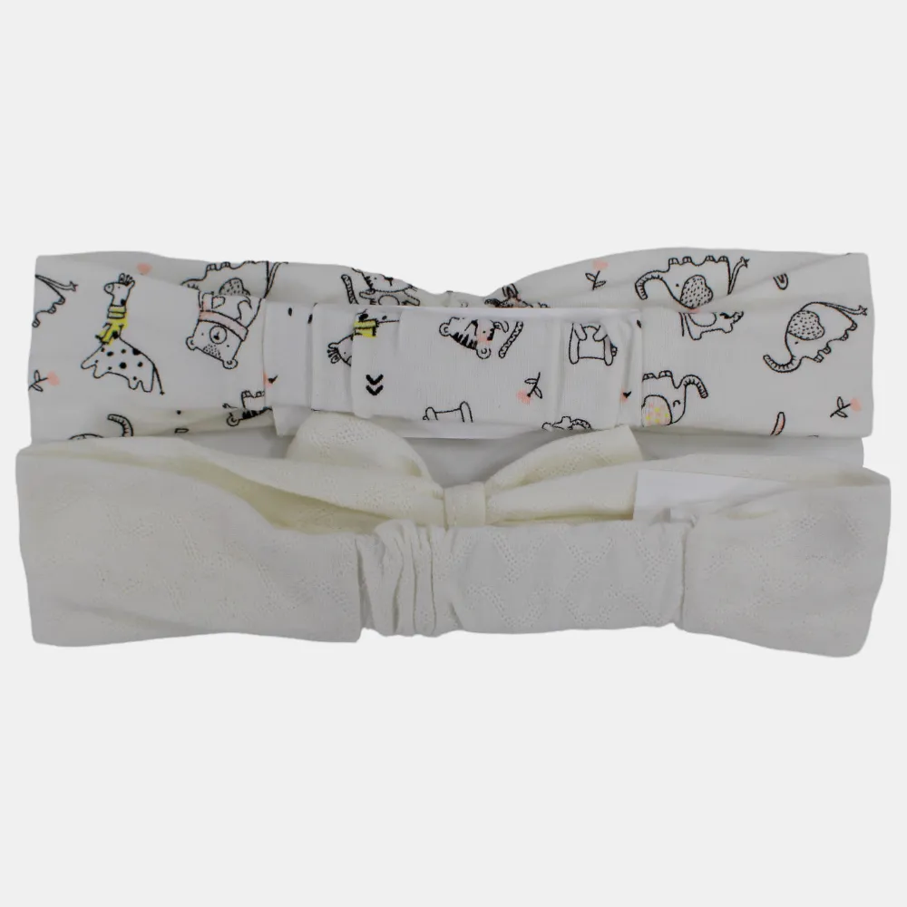 Baumwoll-Bandanas für Mädchen – Set mit 2 Stück (Tier-Motiv)