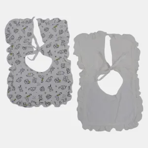 Baumwoll-Lätzchen für Mädchen – Set mit 2 Stück (Tier-Motiv)