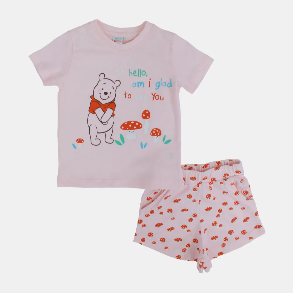 Babygirls Baumwoll-Pyjama-Set - Winnie The Pooh Design