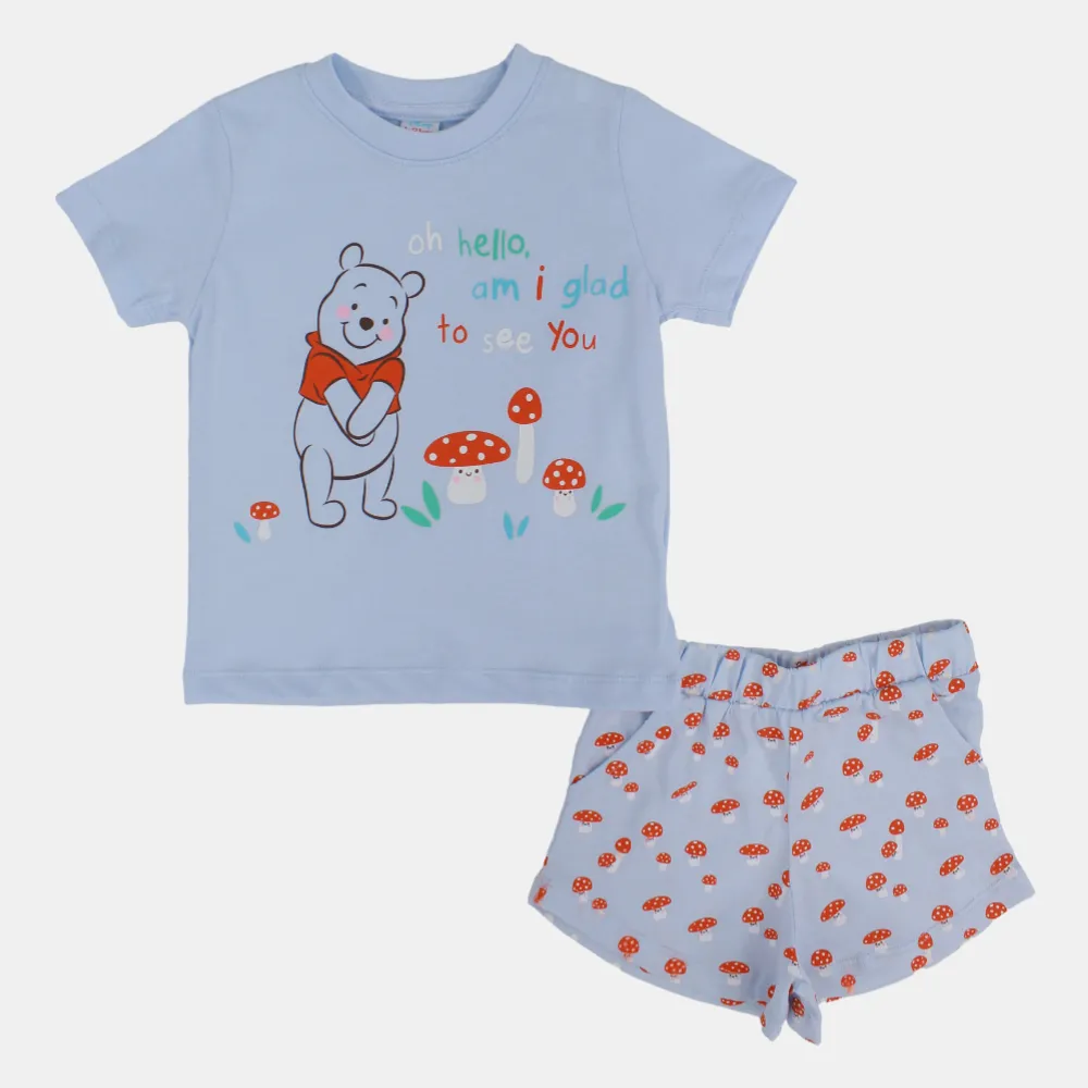 Babygirls Baumwoll-Pyjama-Set - Winnie The Pooh Design