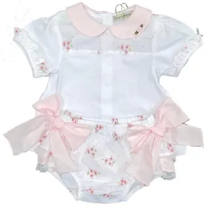 Blumen-Kurzarm-Set für Babygirls