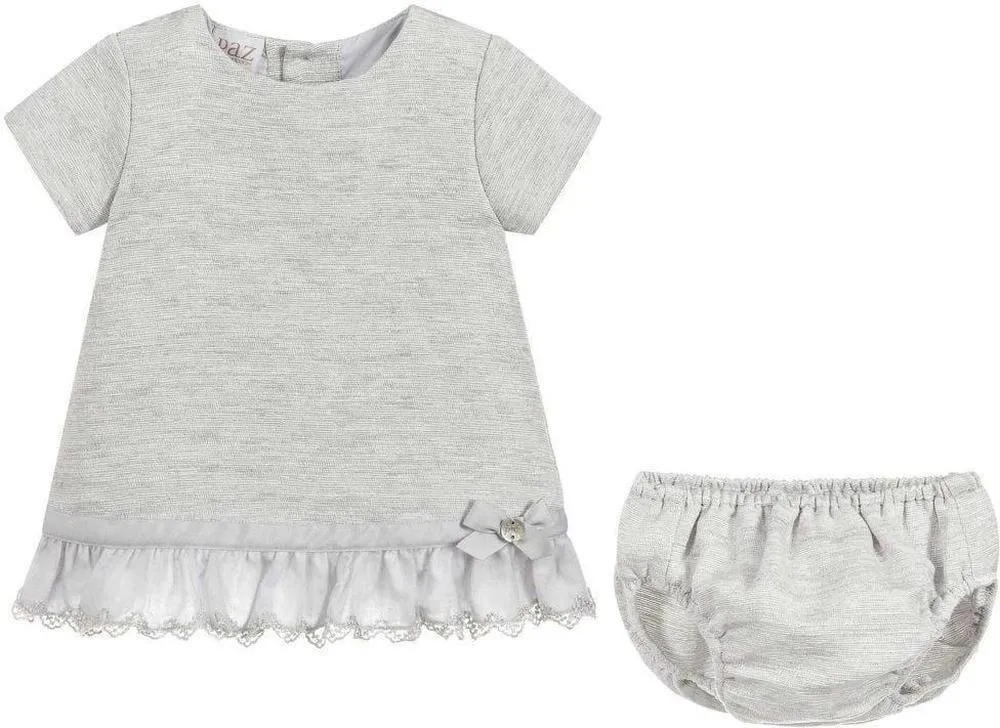 Baby Girls Graues Kleid & Schlüpfer Set