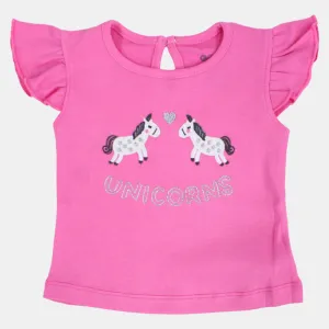 Mädchen Schlafanzug-Set – Pink mit Einhorn-Motiv