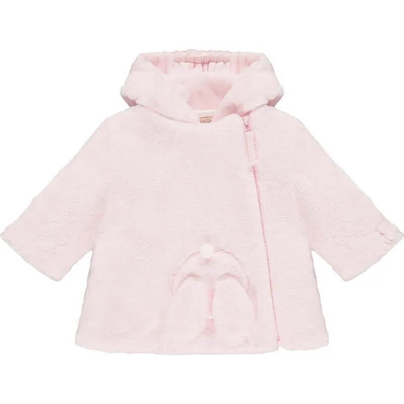 Rosa Aurora-Fleecejacke mit Häschen für Baby-Mädchen