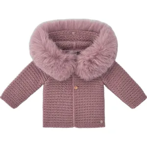 Rosa Bambalina Jacke mit Kunstpelz für Baby-Mädchen