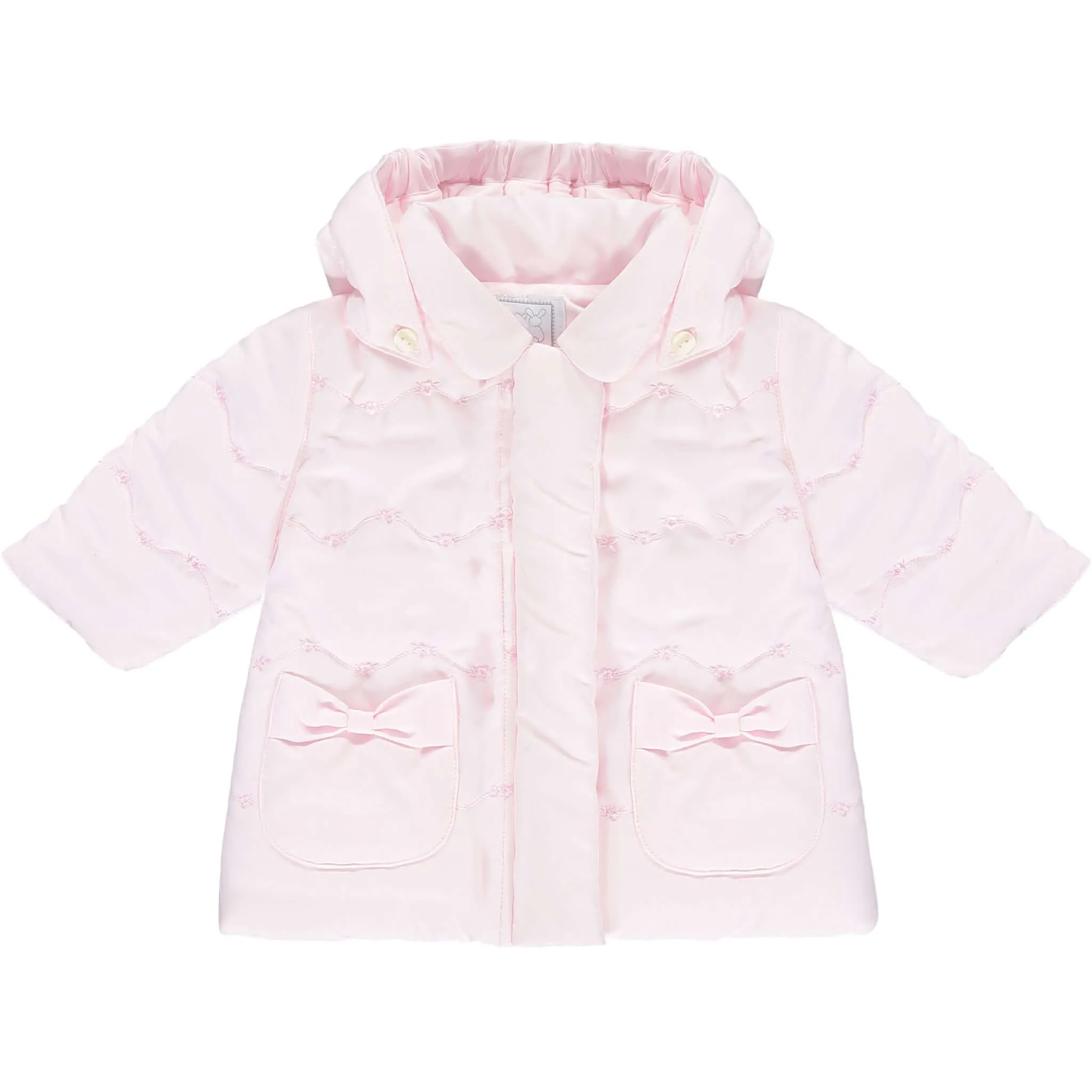 Rosa Schleifen-Jacke für Baby-Mädchen