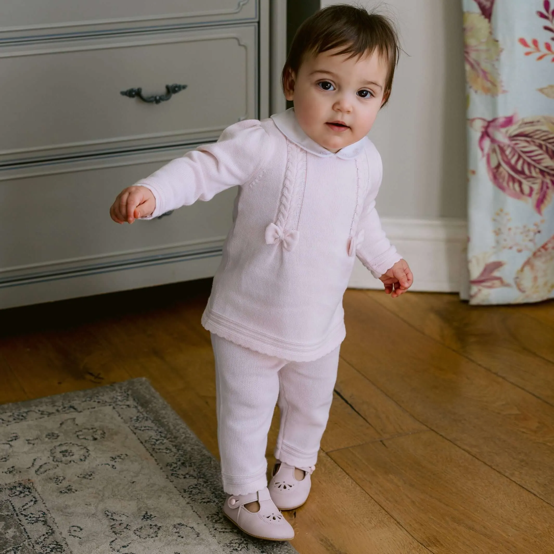 Rosa Strick-Set Emilia für Baby-Mädchen