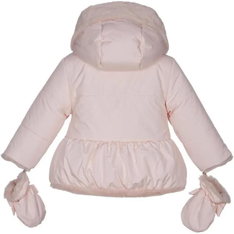 Rosa Pelz Reversible Jacke für Baby Mädchen