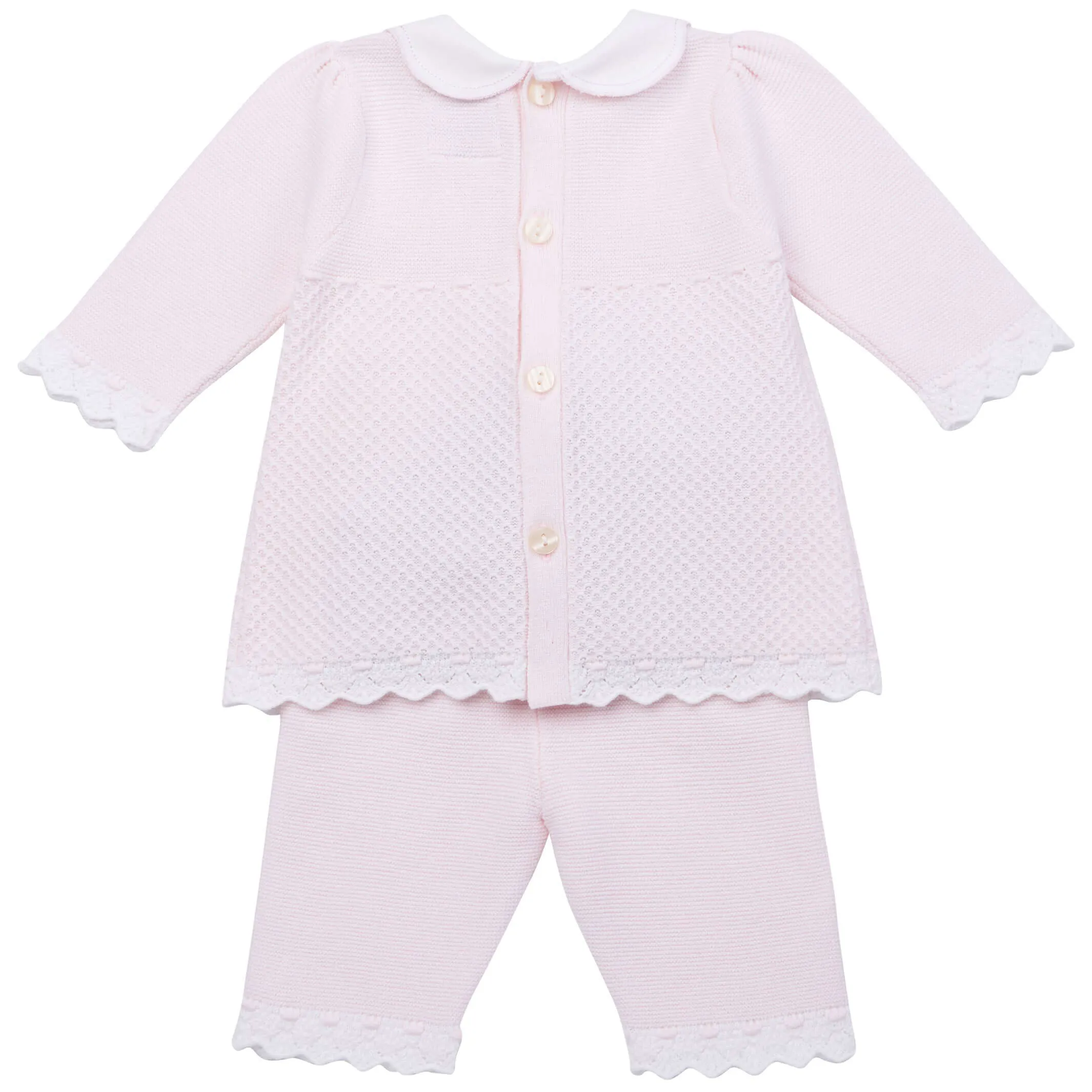 Rosa Strick-Set für Baby-Mädchen