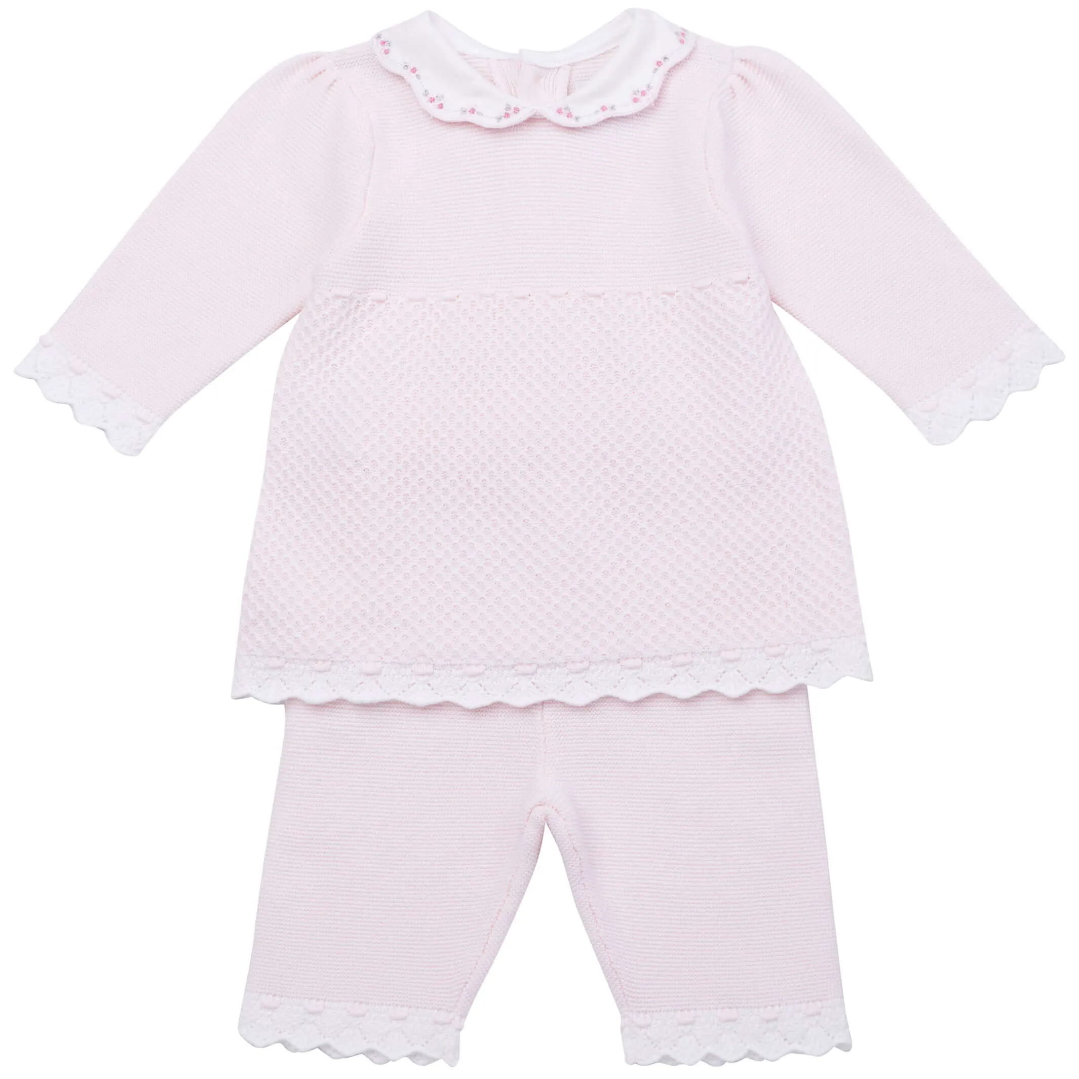 Rosa Strick-Set für Baby-Mädchen