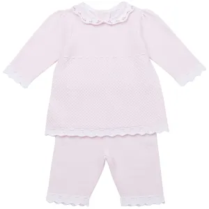 Rosa Strick-Set für Baby-Mädchen