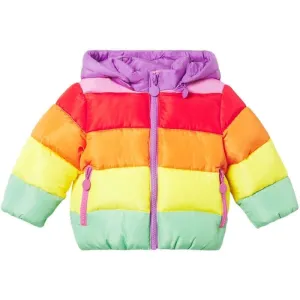 Regenbogen-Pufferjacke für Baby-Mädchen