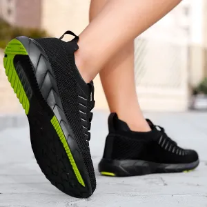 Bacca Bucci FISHJET Damen Laufschuhe | Schwarze Sneakers für Fitness & Casual Spaziergänge