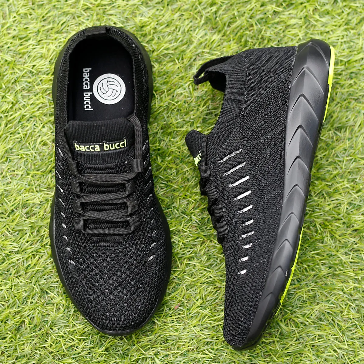 Bacca Bucci FISHJET Damen Laufschuhe | Schwarze Sneakers für Fitness & Casual Spaziergänge