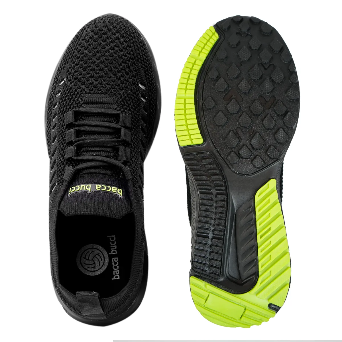 Bacca Bucci FISHJET Damen Laufschuhe | Schwarze Sneakers für Fitness & Casual Spaziergänge