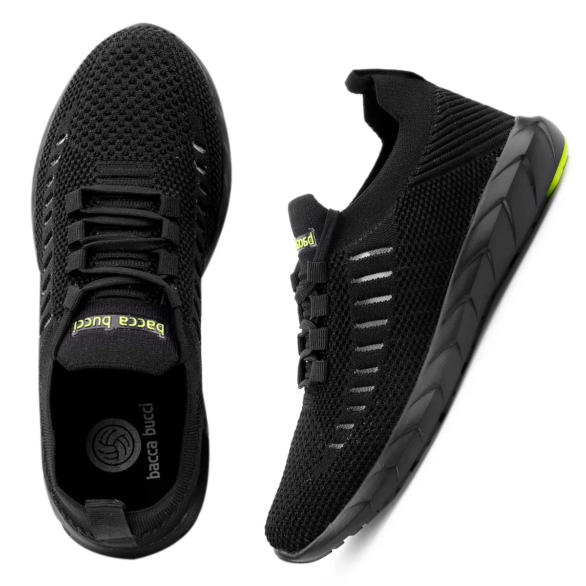 Bacca Bucci FISHJET Damen Laufschuhe | Schwarze Sneakers für Fitness & Casual Spaziergänge