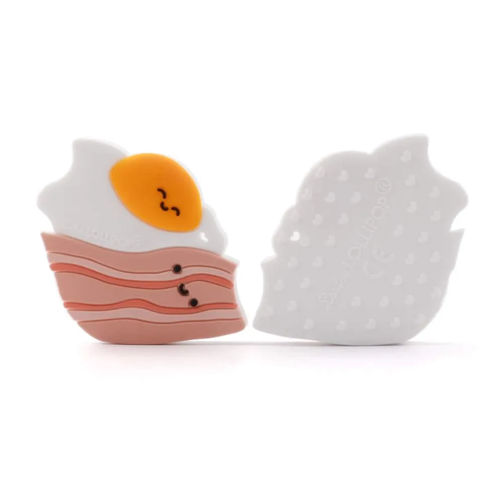 Bacon   Egg Beißring-Set von Loulou Lollipop