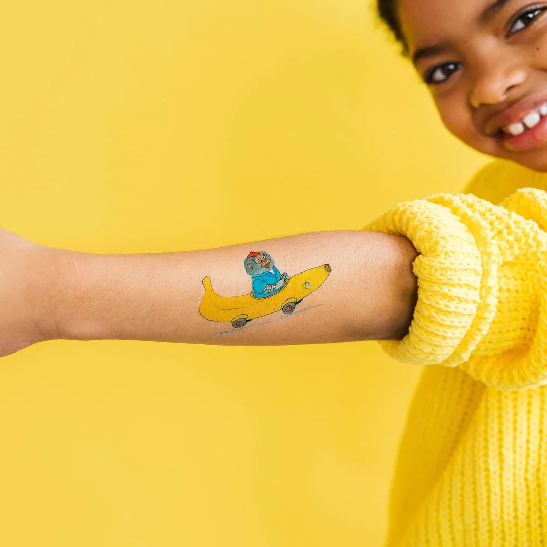 Bananen Gorilla und Auto Tattoos - Set von 2 durch Tattly