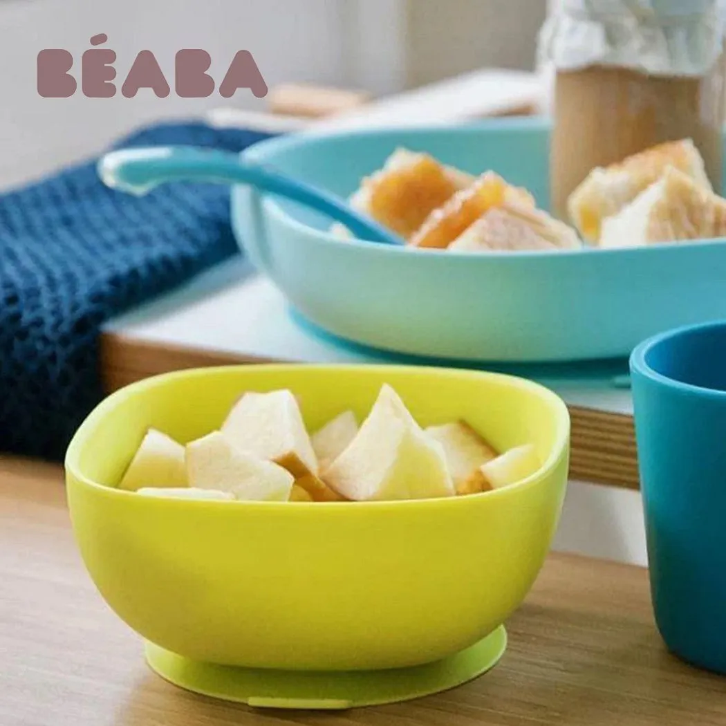 BEABA Silikon-Fütterungsset - 4-teilig (Blau)