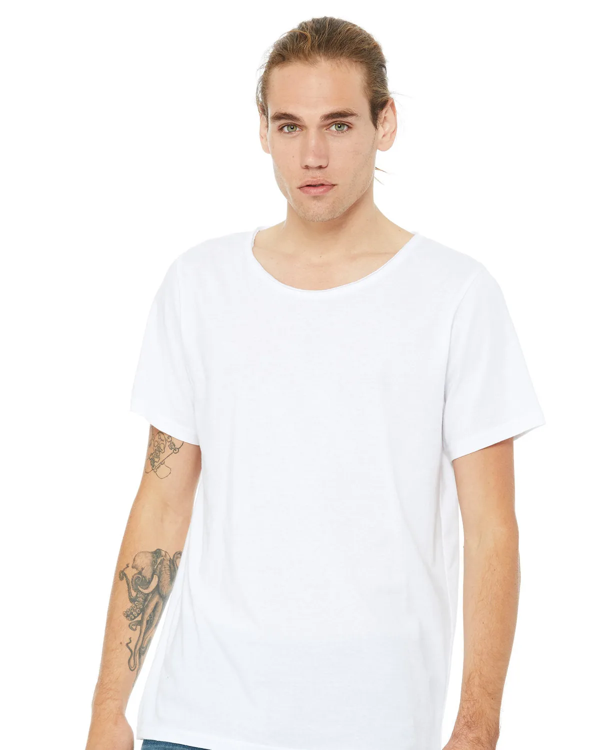 Bella   Canvas B3014 Herren-Jersey T-Shirt mit Rohsaum